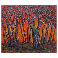 'Dry Up' - Signed Acrylic Tree Painting