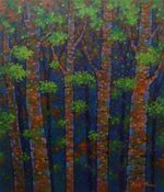 'Re-Blooming' - Acrylic Forest Painting from Java