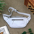 Leather belt bag, 'On Trend in White' - Hand Made White Leather Belt Bag from Bali