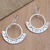 Sterling silver dangle earrings, 'Traveled Path' - Round Sterling Silver Dangle Earrings from Bali (image 2) thumbail