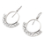 Sterling silver dangle earrings, 'Traveled Path' - Round Sterling Silver Dangle Earrings from Bali (image 2b) thumbail