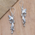 Sterling silver dangle earrings, 'Shimmering Tendrils' - Sterling Silver Dangle Earrings with Floral Motif (image 2) thumbail