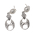 Sterling silver dangle earrings, 'Echo of Peace' - Sterling Silver Dangle Earrings with Combination Finish