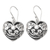 Sterling silver dangle earrings, 'Cage of Love' - Sterling Silver Dangle Earrings with Heart Motif thumbail