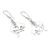 Sterling silver dangle earrings, 'Entangled Pup' - Sterling Silver Dangle Earrings with Dog Motif (image 2b) thumbail