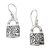 Sterling silver dangle earrings, 'Locked Up Tight' - Sterling Silver Dangle Earrings with Lock Motif thumbail