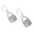 Sterling silver dangle earrings, 'Locked Up Tight' - Sterling Silver Dangle Earrings with Lock Motif (image 2b) thumbail
