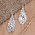 Sterling silver dangle earrings, 'Garden Dance' - Handmade Balinese Sterling Silver Dangle Earrings (image 2) thumbail