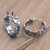 Sterling silver hoop earrings, 'Victory Lap' - Handcrafted Sterling Silver Hoop Earrings (image 2) thumbail