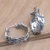 Sterling silver hoop earrings, 'Victory Lap' - Handcrafted Sterling Silver Hoop Earrings (image 2c) thumbail