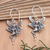 Sterling silver dangle earrings, 'Forest Fairies' - Sterling Silver Fairy Dangle Earring from Bali thumbail