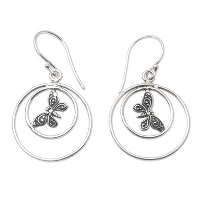 Handmade Sterling Silver Butterfly Earrings
