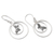Sterling silver dangle earrings, 'Caged Butterfly' - Handmade Sterling Silver Butterfly Earrings