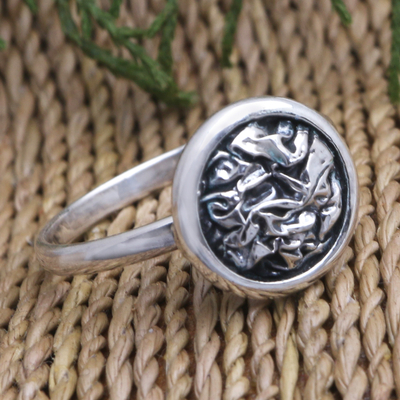 Sterling silver cocktail ring, 'The Fast Lane' - Hand Made Sterling Silver Cocktail Ring
