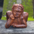 Wood sculpture, 'Daydreaming Angel' - Hand Carved Suar Wood Angel Sculpture (image 2c) thumbail