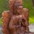 Wood sculpture, 'Perfect Peace' - Handmade Suar Wood Meditating Sculpture (image 2b) thumbail