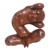 Wood sculpture, 'Limber Monk' - Handmade Suar Wood Monk Sculpture