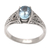 Blue topaz single stone ring, 'Ocean Uncertainty ' - Blue Topaz and Sterling Silver Single Stone Ring thumbail