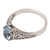 Blue topaz single stone ring, 'Ocean Uncertainty ' - Blue Topaz and Sterling Silver Single Stone Ring (image 2e) thumbail