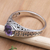 Amethyst solitaire ring, 'Imperial Flowers' - Amethyst and Sterling Silver Solitaire Ring (image 2) thumbail