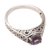 Amethyst solitaire ring, 'Imperial Flowers' - Amethyst and Sterling Silver Solitaire Ring (image 2c) thumbail