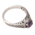 Amethyst solitaire ring, 'Imperial Flowers' - Amethyst and Sterling Silver Solitaire Ring (image 2d) thumbail