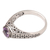 Amethyst solitaire ring, 'Imperial Flowers' - Amethyst and Sterling Silver Solitaire Ring (image 2e) thumbail