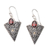 Gold-accented garnet dangle earrings, 'Miracle of Love' - Gold-Accented Garnet Dangle Earrings from Bali thumbail