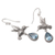 Blue topaz dangle earrings, 'Hummingbird Gift in Blue' - Blue Topaz Hummingbird Dangle Earrings (image 2b) thumbail