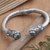 Gold-accented blue topaz cuff bracelet, 'Live in Hope' - Gold-Accented Blue Topaz Cuff Bracelet (image 2) thumbail