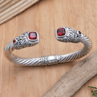 Hand Made Sterling Silver Cuff Bracelet from Bali - Fleeting Glance | NOVICA