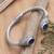 Amethyst cuff bracelet, 'Trust Your Love' - Handcrafted Sterling Silver Amethyst Cuff Bracelet (image 2) thumbail