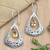 Citrine dangle earrings, 'Lovely Temple' - Citrine and Sterling Silver Dangle Earrings (image 2b) thumbail