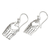 Sterling silver dangle earrings, 'Sweet Spots' - Sterling Silver Giraffe Dangle Earrings from Bali (image 2c) thumbail