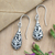 Sterling silver dangle earrings, 'Hazy Sunrise' - Hand Crafted Sterling Silver Dangle Earrings (image 2) thumbail