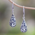 Sterling silver dangle earrings, 'Hazy Sunrise' - Hand Crafted Sterling Silver Dangle Earrings (image 2b) thumbail