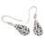 Sterling silver dangle earrings, 'Hazy Sunrise' - Hand Crafted Sterling Silver Dangle Earrings (image 2c) thumbail