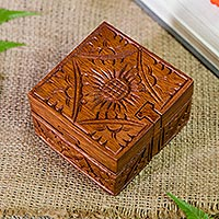 Handmade Wood Puzzle Box from Bali,'First Sunset'