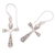 Sterling silver dangle earrings, 'Cross of Trust' - Sterling Silver Dangle Earrings with Cross Motif (image 2b) thumbail