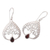 Garnet dangle earrings, 'Tropical Tree' - Garnet and Sterling Silver Tree of Life Earrings (image 2b) thumbail
