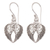 Sterling silver dangle earrings, 'Flying Heart' - Sterling Silver Dangle Earrings with Heart Motif