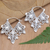 Sterling silver hoop earrings, 'Love Bud' - Hand Crafted Sterling Silver Hoop Earring thumbail