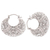 Sterling silver hoop earrings, 'Lonesome Moon' - Artisan Crafted Sterling Silver Hoop Earrings (image 2b) thumbail
