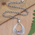 Amethyst pendant necklace, 'Wings of Eternity' - Amethyst Pendant Necklace with Wing Motif (image 2) thumbail