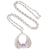Amethyst pendant necklace, 'Wings of Eternity' - Amethyst Pendant Necklace with Wing Motif thumbail