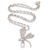 Cultured pearl pendant necklace, 'Dragonfly's Lantern' - Cultured Pearl Dragonfly Pendant Necklace thumbail