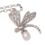 Cultured pearl pendant necklace, 'Dragonfly's Lantern' - Cultured Pearl Dragonfly Pendant Necklace (image 2c) thumbail