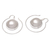 Cultured pearl drop earrings, 'Eternal Circle' - Hand Made Cultured Pearl Drop Earrings from Bali (image 2c) thumbail