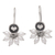 Cultured pearl drop earrings, 'Radiant Warmth' - Cultured Pearl Drop Earrings with Heart Motif