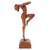 Wood sculpture, 'Little Dancer' - Hand Carved Suar Wood Ballerina Sculpture thumbail
